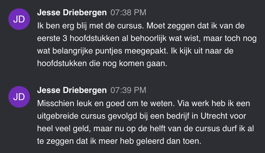 Cursist deelt review en ervaring met de online Cursus Videografie van Matthijs de Deugd