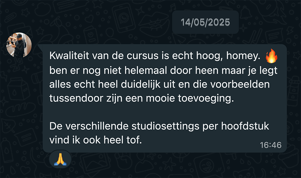 Cursist deelt review en ervaring met de online Cursus Videografie van Matthijs de Deugd